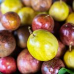 Group of fresh passion fruit